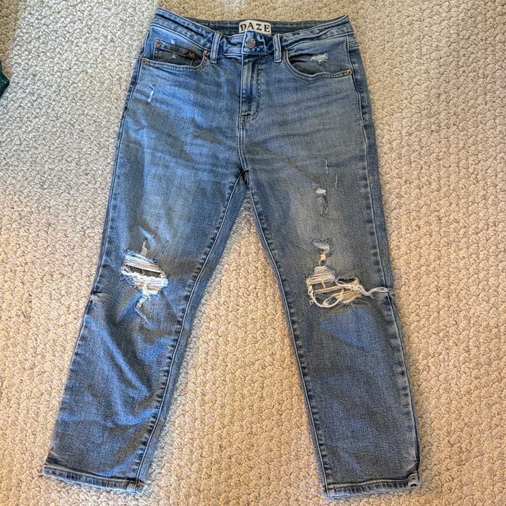 DAZE Women’s Straight Leg Jeans - Light Blue